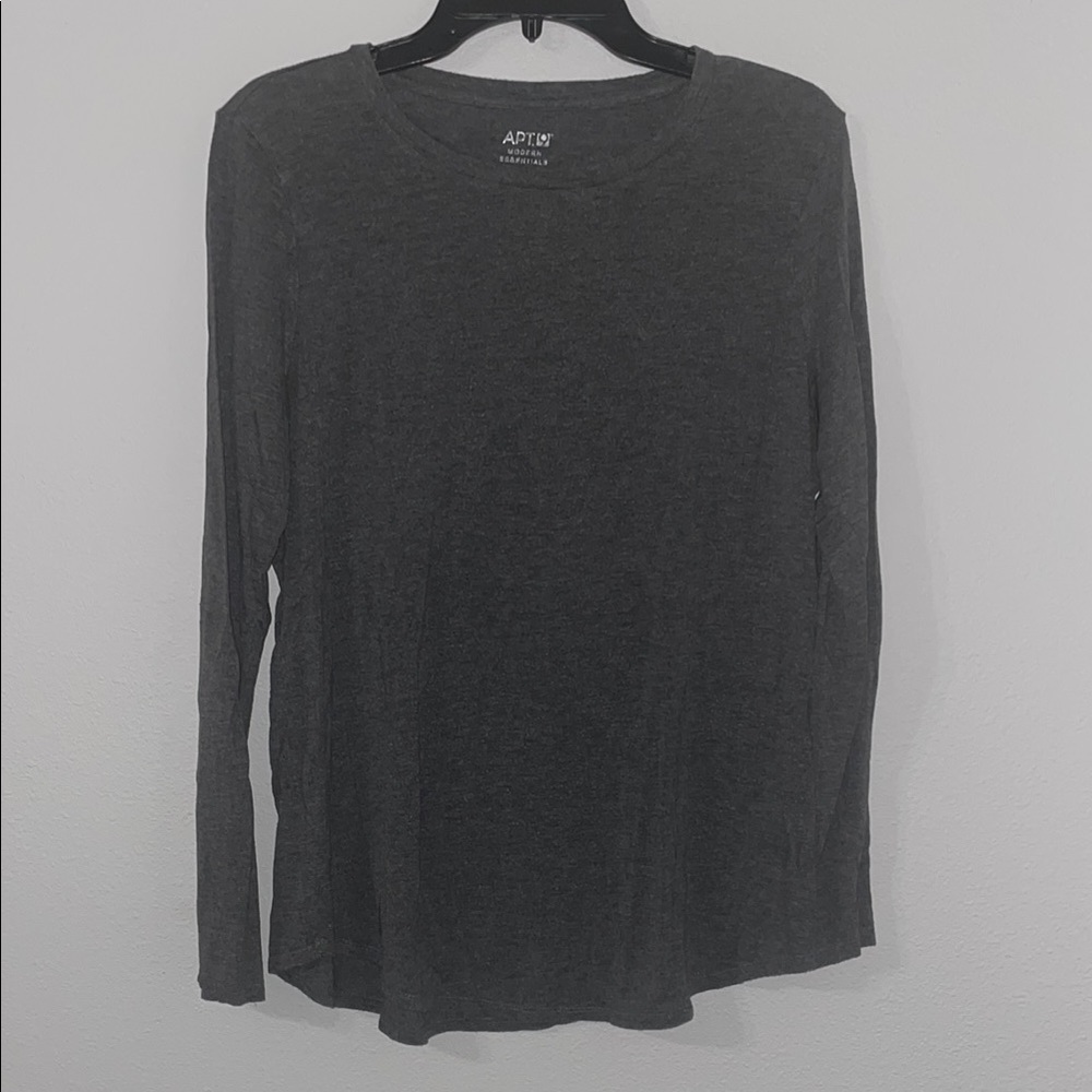 Apt. 9 Charcoal Long Sleeve Top